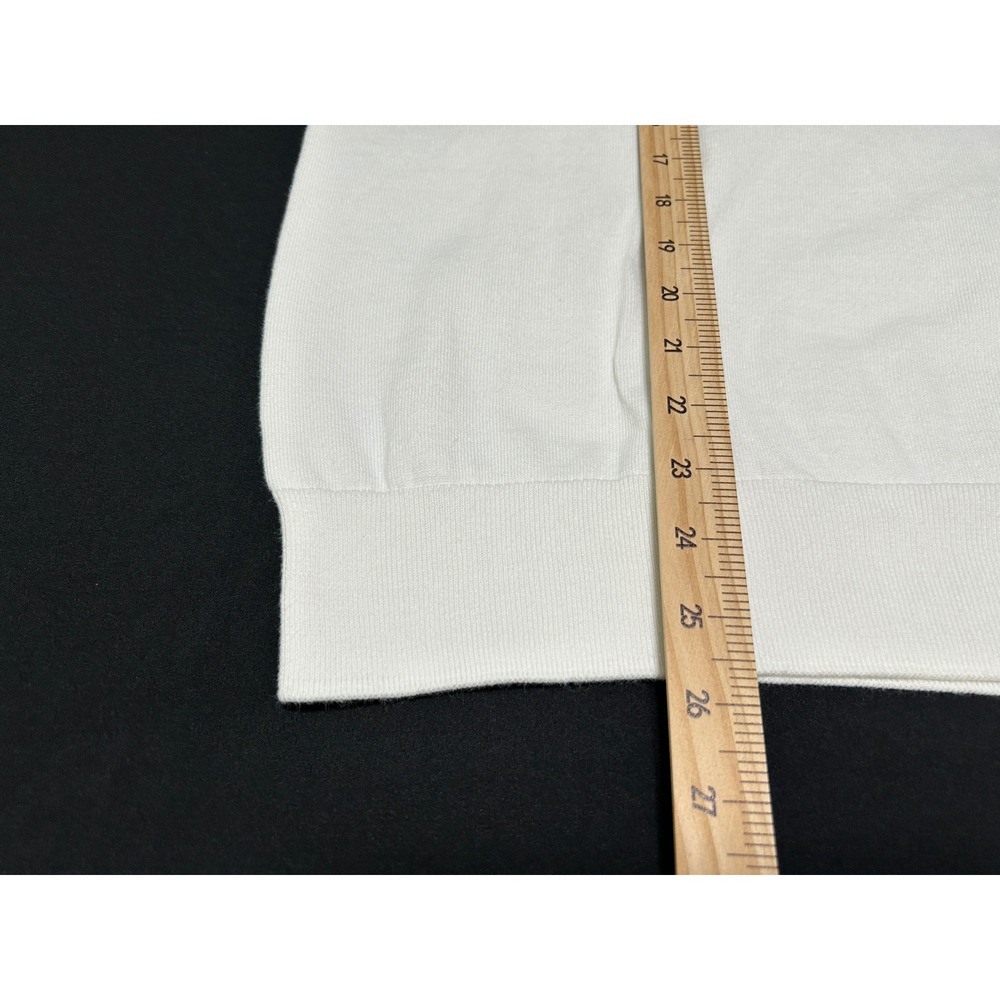Polo Ralph Lauren Mens Knit Polo Shirt Cream White Short Sleeve Cotton Size M - Picture 4 of 6